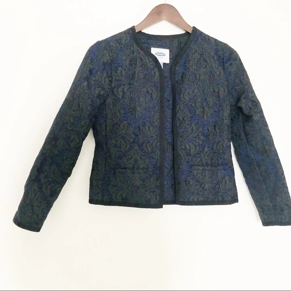 Old Navy | Jacquard Print Cropped Blazer